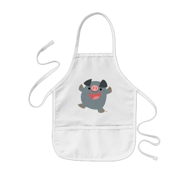 Avental Infantil Bouncy Pig Children Apron Bonito (Frente)