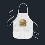Avental Infantil Burger de aquarela<br><div class="desc">Aquarela um copo de cerveja,  garrafa de leite de bebê e hambúrguer.</div>