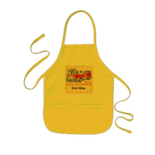 Avental Infantil Caminhão Grande Bombeiro Apron