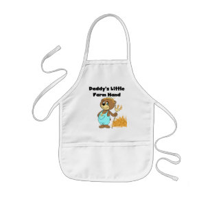 Avental Infantil Camiseta e presentes da mão de fazenda do pai pouc