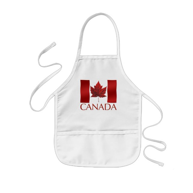 Avental Infantil Canadá Bandeira Souvenir Kids Apron Canada Souveni (Frente)