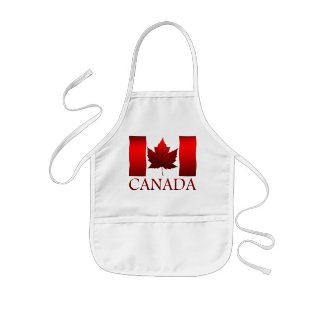 Avental Infantil Canadá Flag Apron Kid's Canada Souvenir Apron (Frente)
