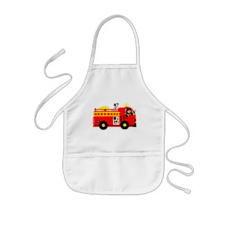 Avental Infantil Carro de bombeiros