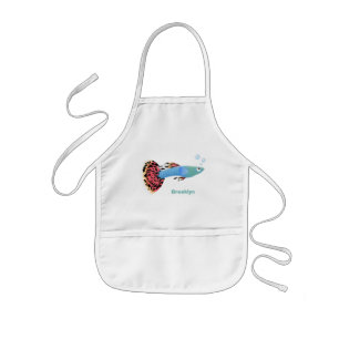Avental Infantil Cartografia de peixe tropical de rico bonito