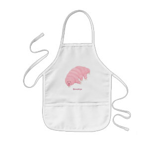 Avental Infantil Cartografia de ursos-d'água, cor-de-rosa-branca,