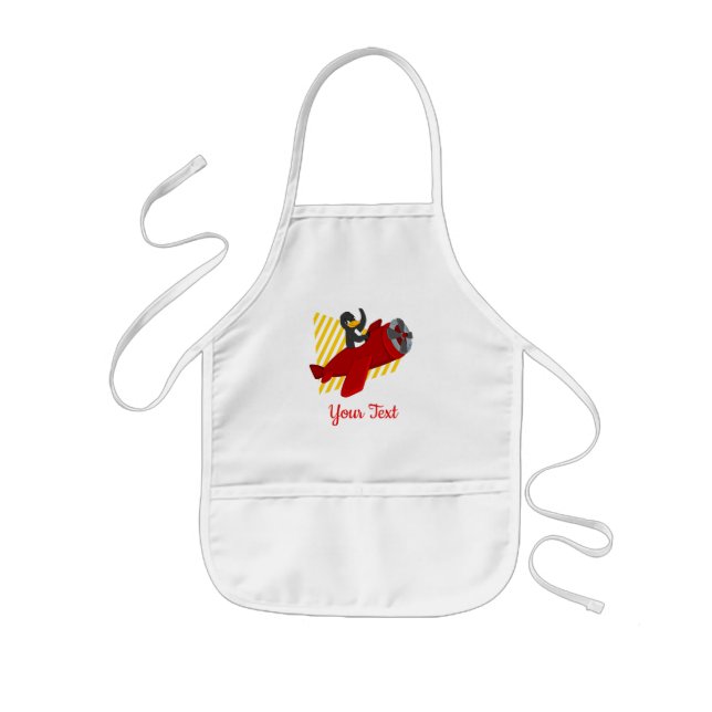 Avental Infantil Cartoon de pinguim voador personalizado Apron (Frente)