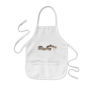 Avental Infantil Cartoon Gelado Crianças de Cavalo Apron