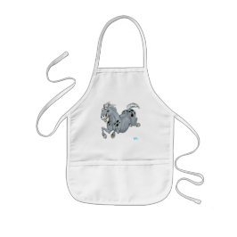 Avental Infantil Cartoon Louco Crianças de Cavalo Apron