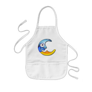 Avental Infantil Cartoon Louco de Lua Apron