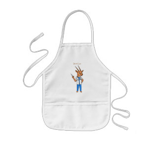 Avental Infantil Cartoon médico de antílope Gemsbok