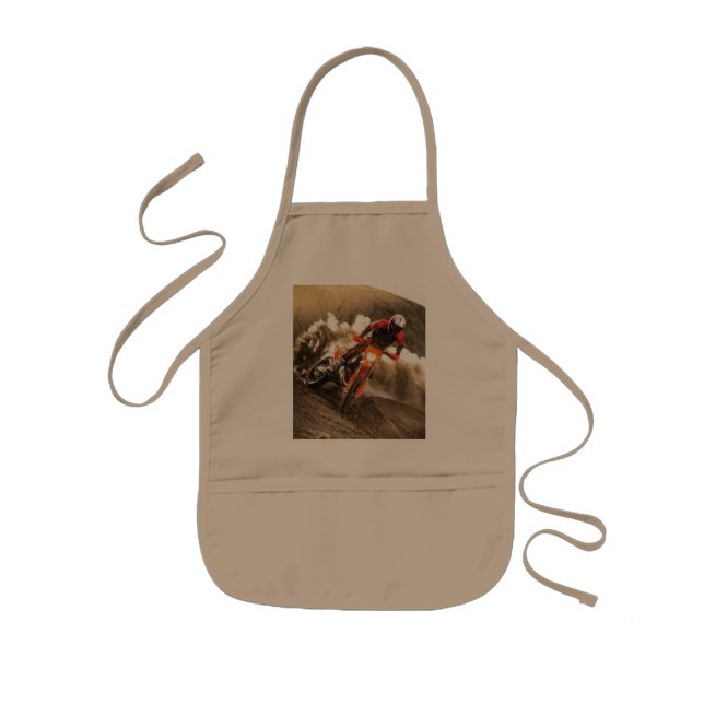 Avental Infantil Cavaleiro Motocross (Frente)