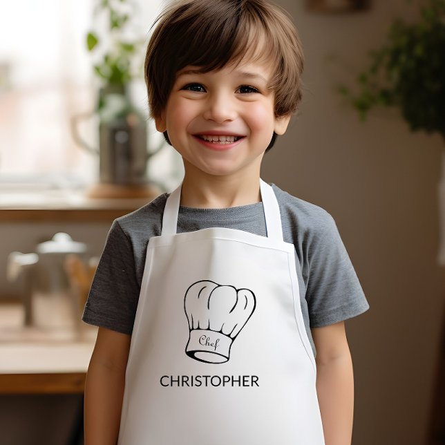 Avental Infantil Chapéu de Chef Personalizado (Criador carregado)