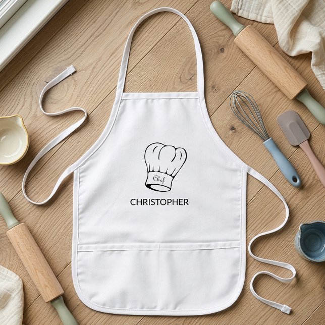 Avental Infantil Chapéu de Chef Personalizado (Criador carregado)
