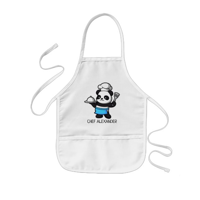 Avental Infantil Chef de Panda Bonito Personaliza Apron Infantil (Frente)