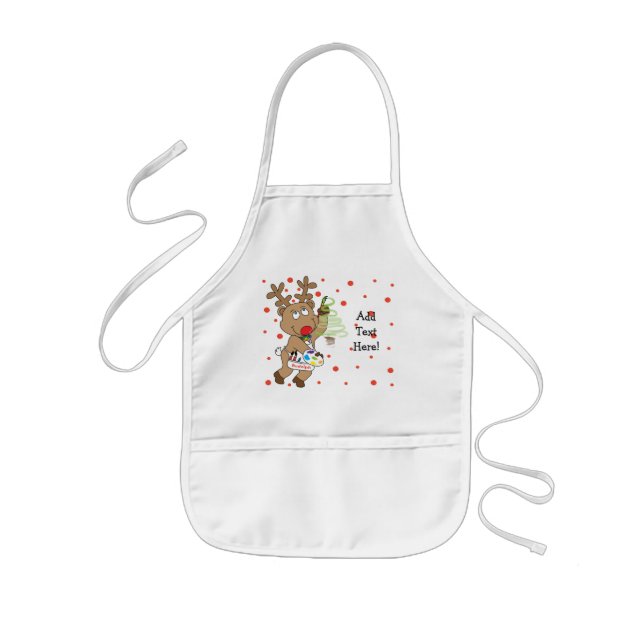 Avental Infantil Christmas Apron for Kids Personalize (Frente)