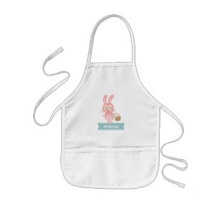 Avental Infantil Coelhinho de Páscoa bonito com ovos Apron
