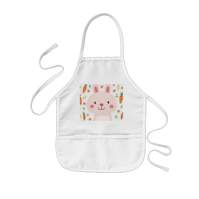 Avental Infantil Coelhos Cachorros Filhos Aprons (Frente)