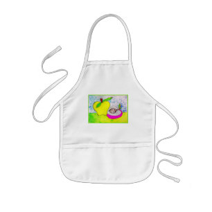 Avental Infantil Colorful Pop Art Apples Kids Apron