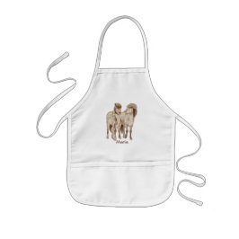 Avental Infantil Conversando com cavalos islandeses