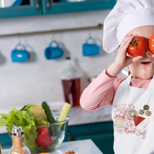 Avental Infantil Cookies e bolos ultra-doces Kawaii (Criador carregado)