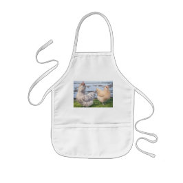 Avental Infantil Cooking Apron Two Chickens Farmhouse