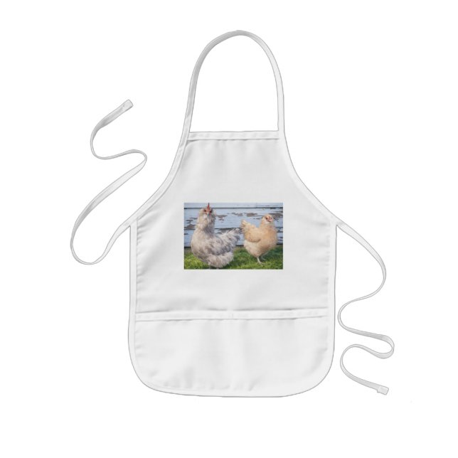 Avental Infantil Cooking Apron Two Chickens Farmhouse  (Frente)