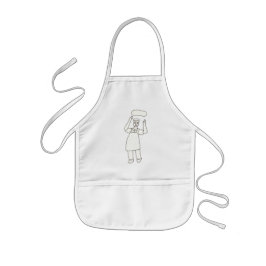 Avental Infantil Cor nos Aprons de Chef de Pizza