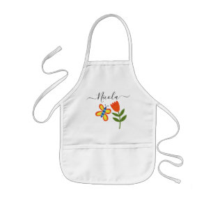 Avental Infantil Crianças Apron com Bolsas - Impressão de Natureza 