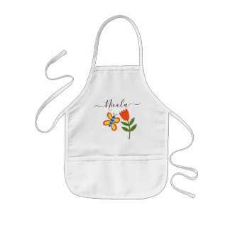 Avental Infantil Crianças Apron com Bolsas - Impressão de Natureza 