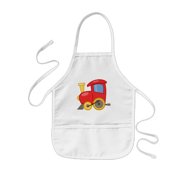 Avental Infantil Crianças Apron/Comboio de Brinquedo (Frente)