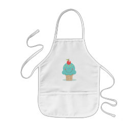 Avental Infantil Crianças Apron/Sorvete Cone