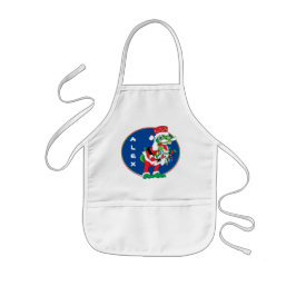 Avental Infantil Crianças de Natal Apron TySANTAsaurus Rex/Luzes