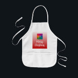 Avental Infantil Crianças Manuscritas Personalizadas Meninas Feliz<br><div class="desc">Manuscrito Personalizado Manuscrito Feliz Texto Natal Crianças Vermelhas e Modelo Brancas. Carregue Sua Própria Foto Elegante Moderno Apron. Compro Online de Mesa e Cozinha e comprares. Meninos Meninas Feliz Natal Apron.</div>