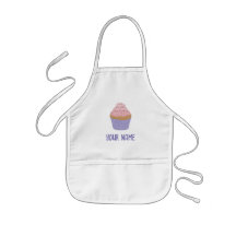 Crianças Personalizadas Baking Apron com Cupcake