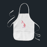 Avental Infantil Crianças Personalizadas Monograma Rosa-Cola-Sereia<br><div class="desc">Crianças Personalizadas Monograma Rosa-Cola-Sereia</div>