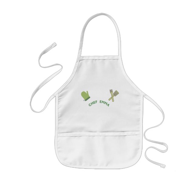 Avental Infantil Crianças Personalizáveis Apron | Pequeno Chef (Frente)