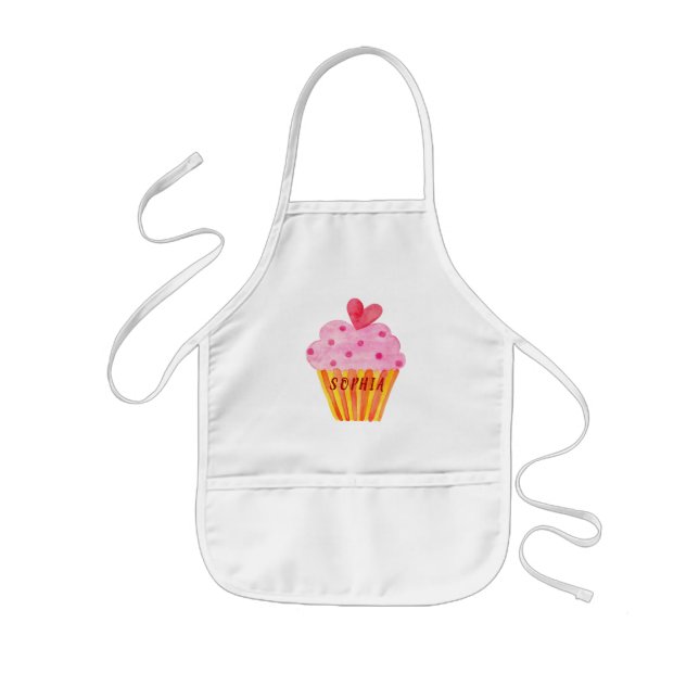 Avental Infantil Cupcake de pântano para raparigas aquáticas (Frente)