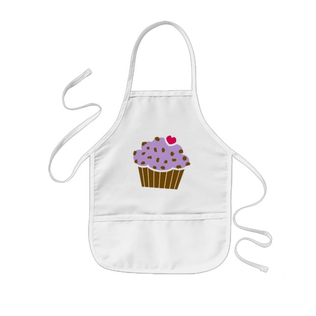 Avental Infantil Cupcake do mirtilo da microplaqueta de Choco do (Frente)