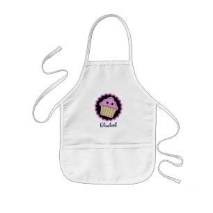 Avental Infantil Cupcake Rosa Kawaii Kids Apron
