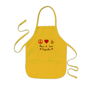 Avental Infantil Cupcakes do amor da paz