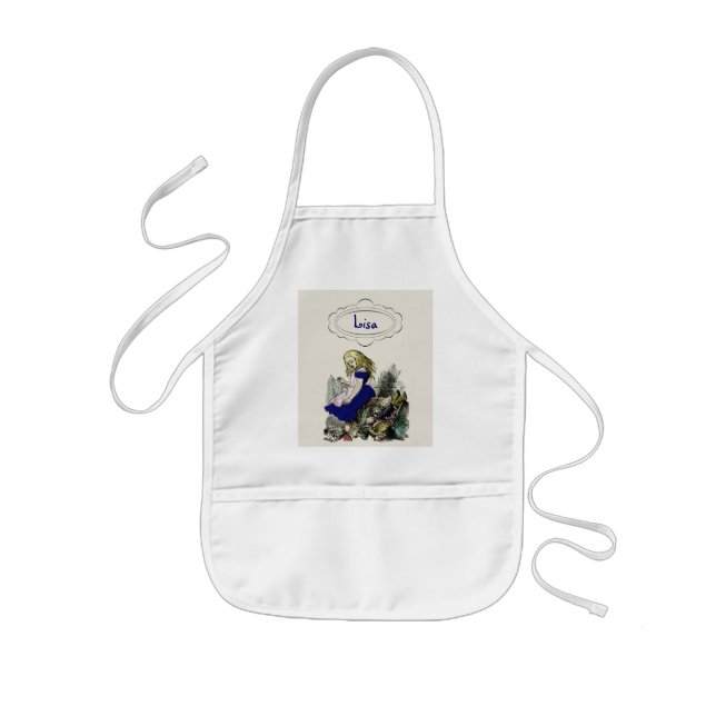 Avental Infantil Curiosa Alice ~ Apron Wonderland (Frente)