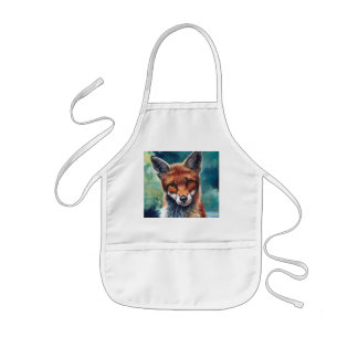 Avental Infantil Curioso Fox Custom Kids Apron