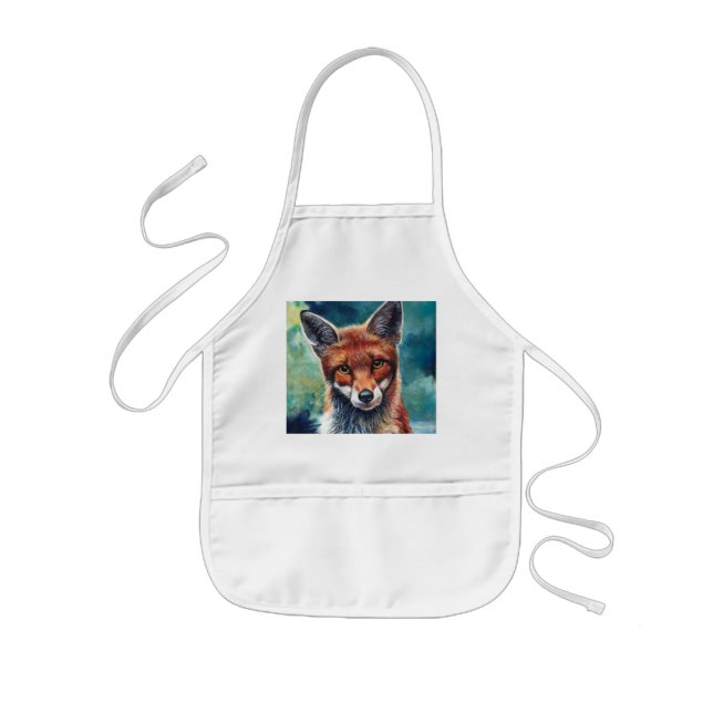 Avental Infantil Curioso Fox Custom Kids Apron (Frente)