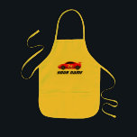 Avental Infantil Custom kid's apron with cute red racecar drawing<br><div class="desc">Custom kid's apron with cute red racecar drawing. Children's design aprons for painting, art and crafts, cooking, baking and more. Create custom name gifts for boy, girl, daughter, granddaughter, sister, grandchild, son, grandson, son, friends, siblings etc. Fun idea for children's Birthday party or school event with art teacher. Auto sports...</div>