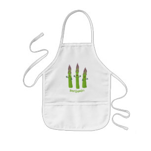 Avental Infantil Cute asparagus singing vegetable trio cartoon