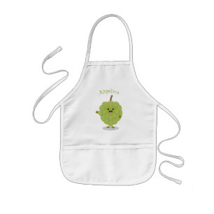 Avental Infantil Cute custard apple cherimoya cartoon