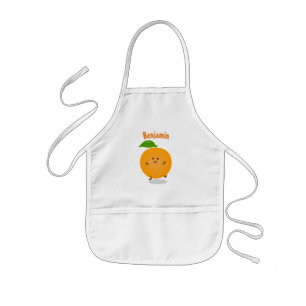 Avental Infantil Cute dancing orange citrus fruit kids' apron