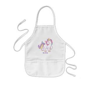 Avental Infantil Cute Magical Unicorn Personalized