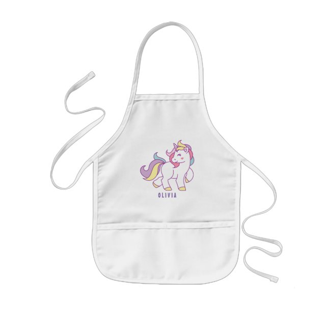 Avental Infantil Cute Magical Unicorn Personalized (Frente)