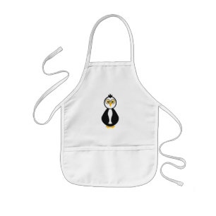 Avental Infantil Cute Nerdy Penguin